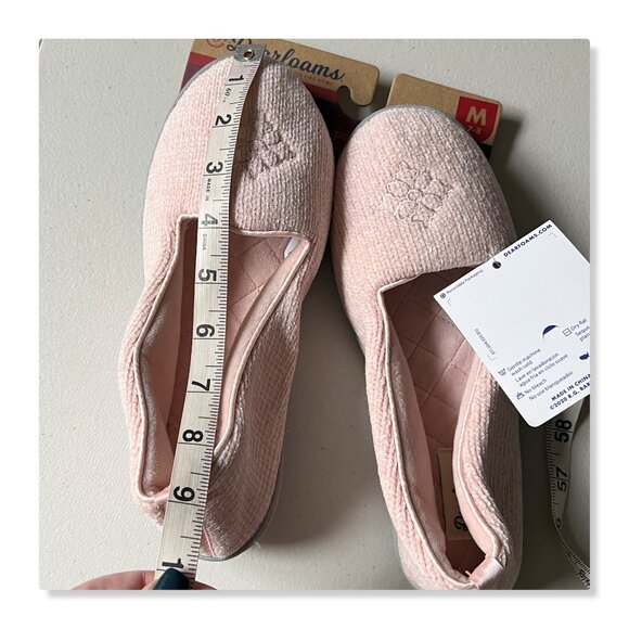 Dearfoams Rebecca Dusty Pink Chenille Closed Back House Slipper Sz M 7-8 NWT - Picture 8 of 11